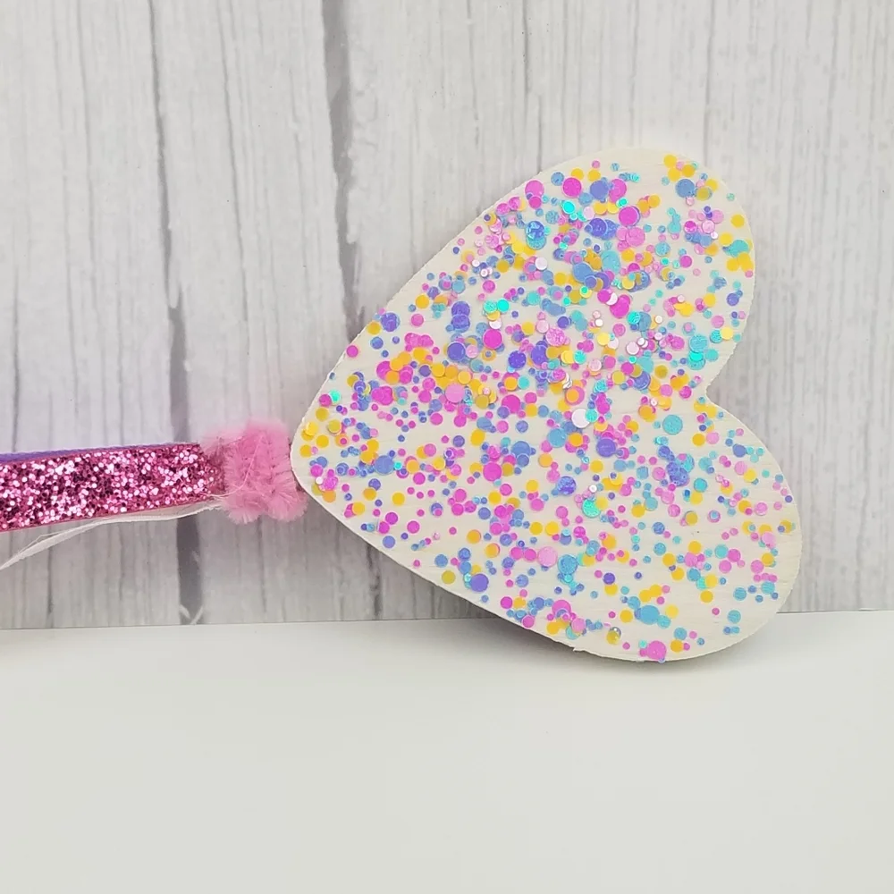Handmade white glitter